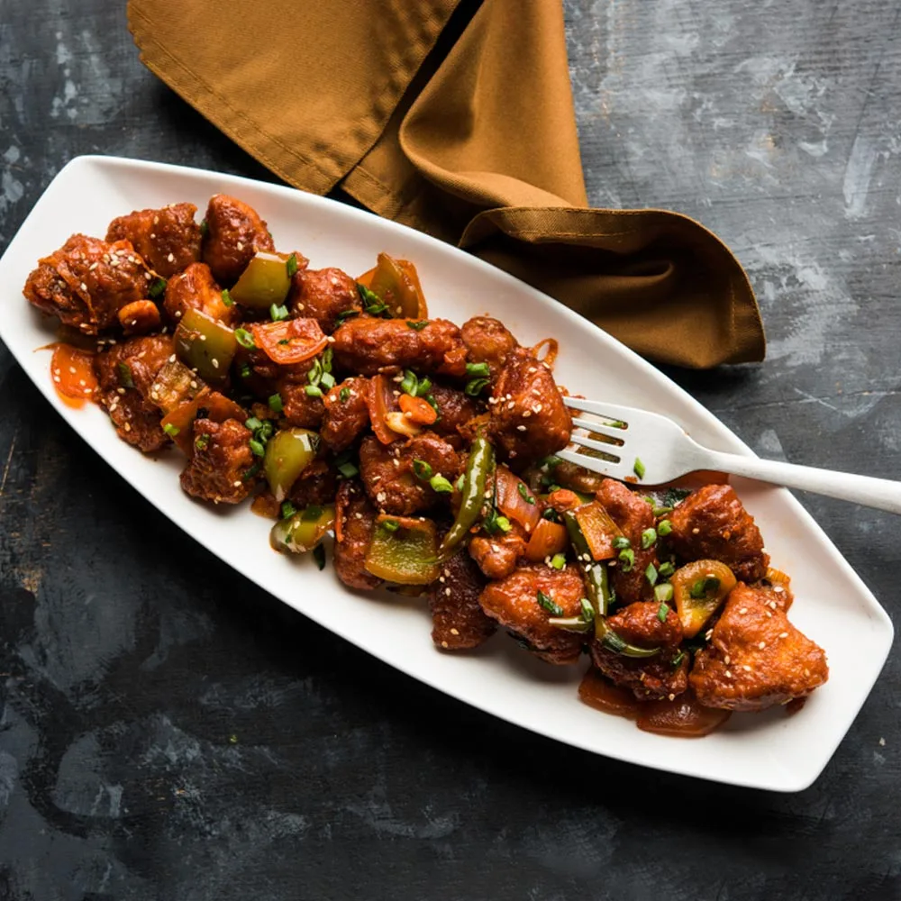 Chilli Chicken - Spicy Indo-Chinese dish at New Mountain Village Edmonton